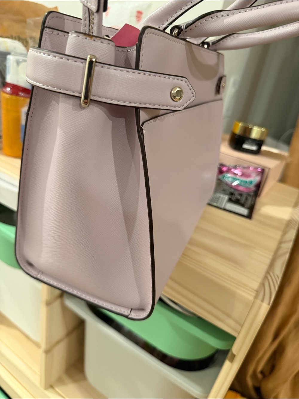 kate spade lilac Staci medium satchel with gold hardware - Picture 7 of 9